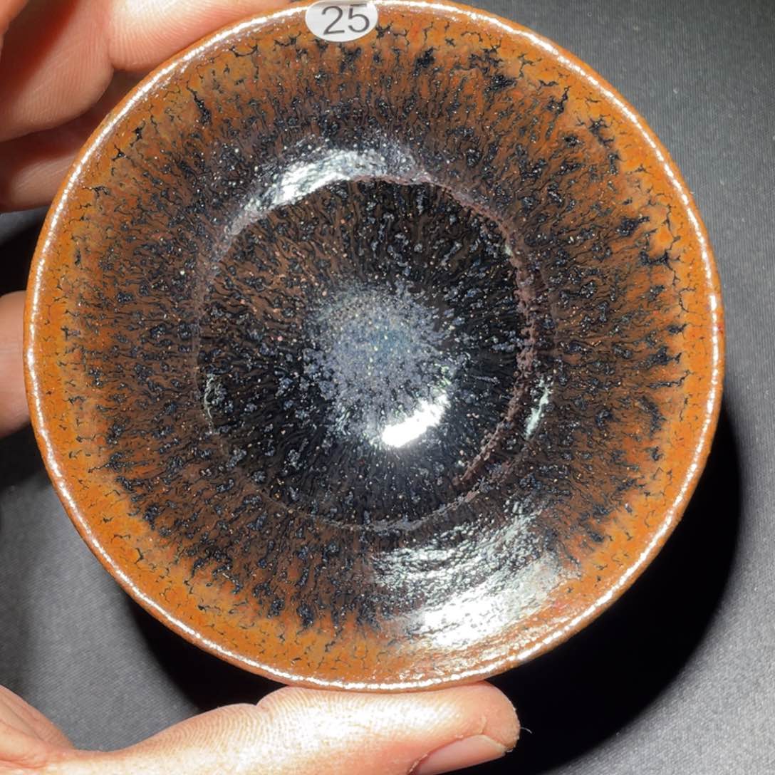 茶盏龙窑柴烧老黄甄选25