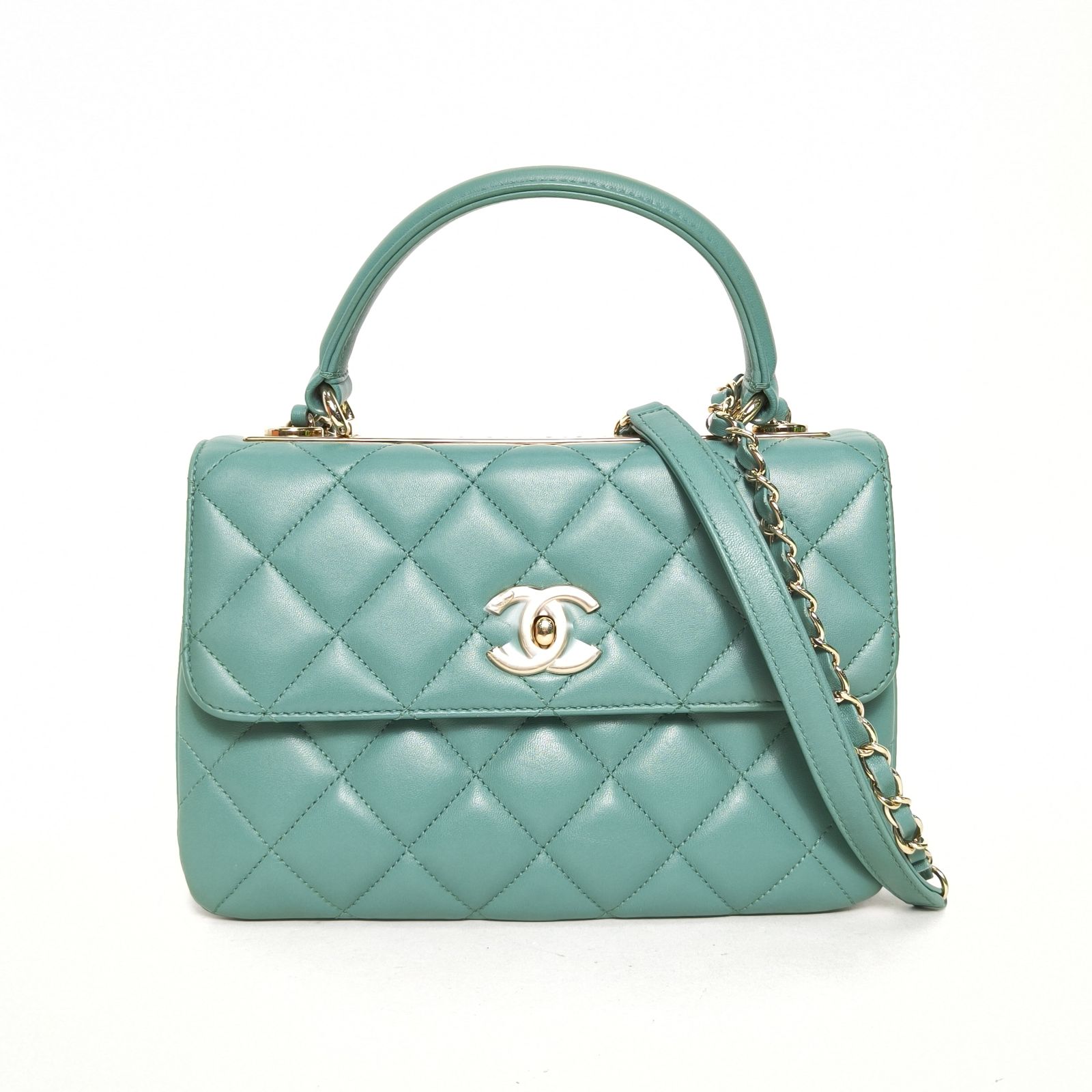 95新 Chanel/香奈儿 【娇】TrendyCC手提风琴包25皮革S20开 213528