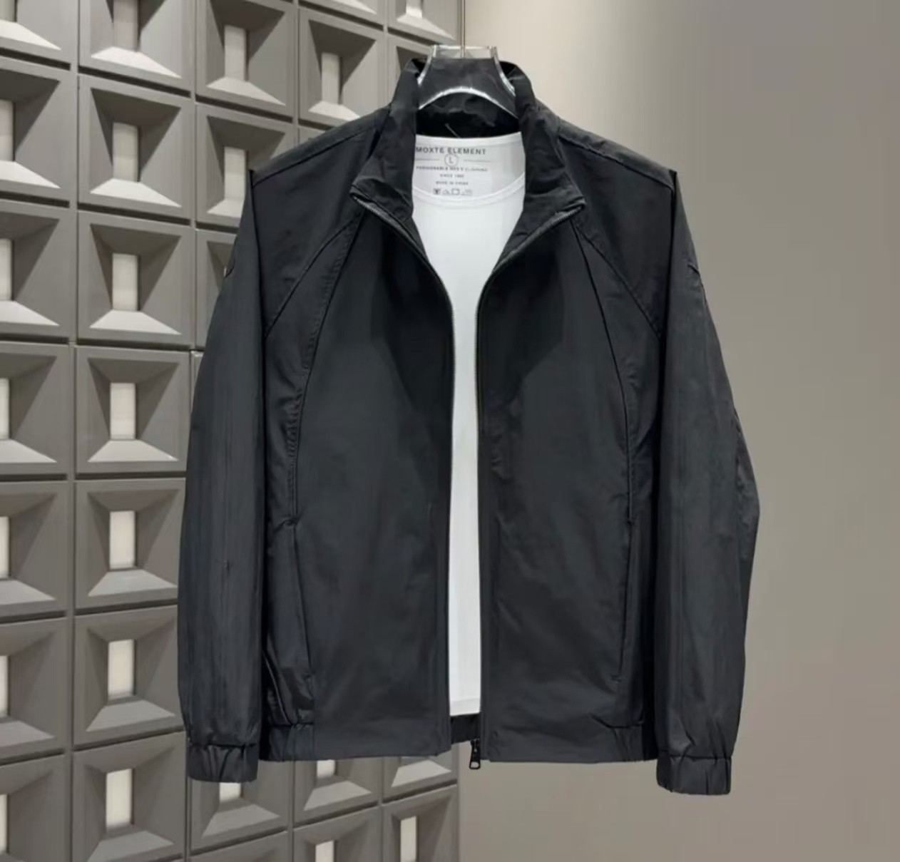 纯色短袖夏季螺纹字母日常T恤修身上衣男士打底衫