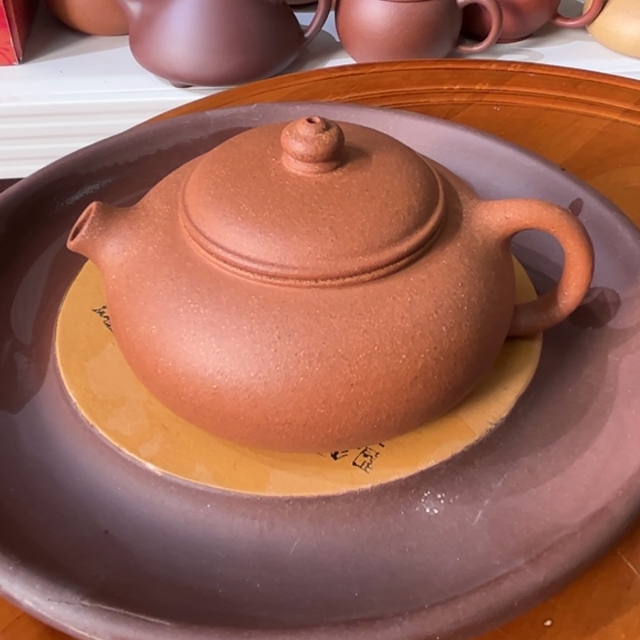 茶壶紫砂五彩段扁西施150cc