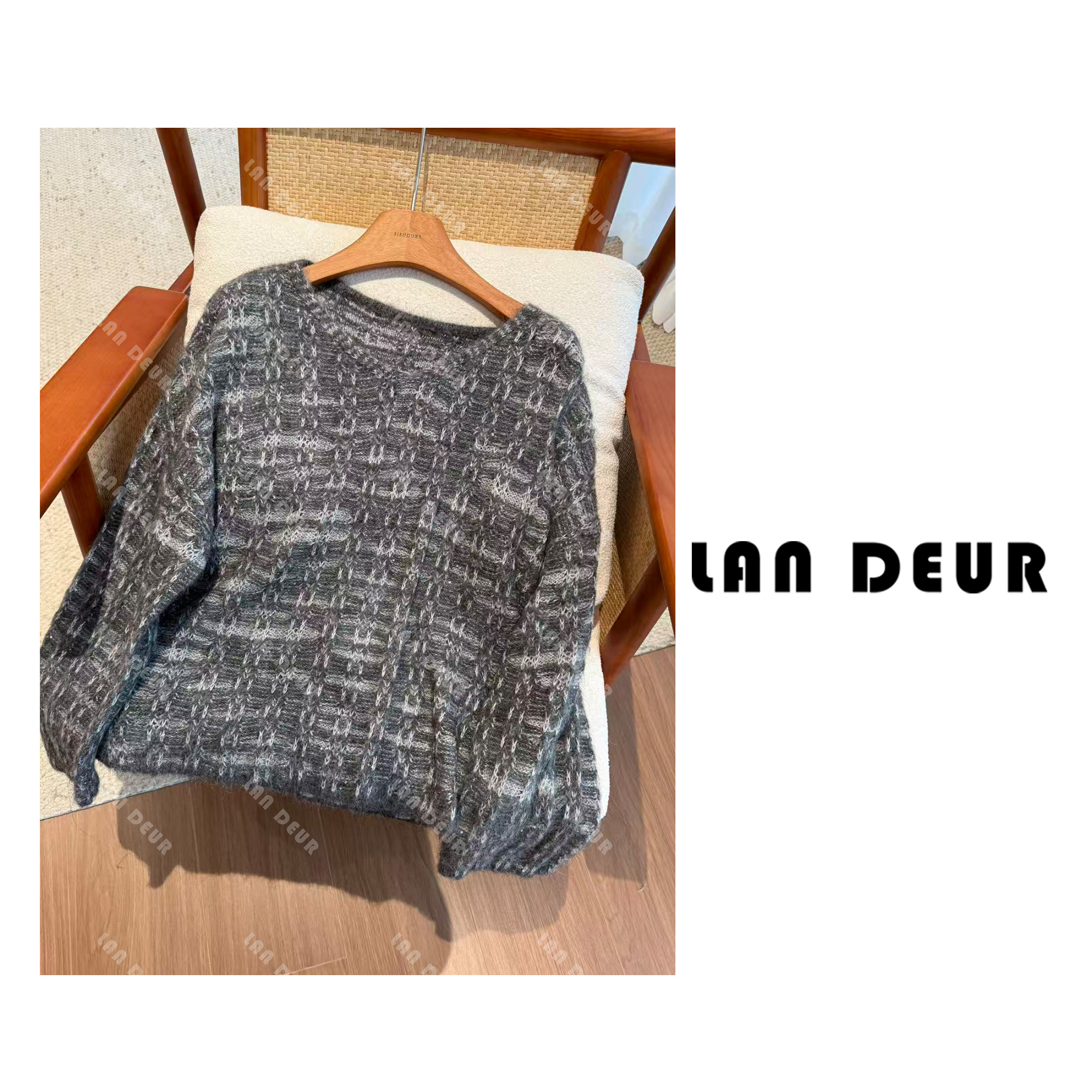 【环岛海岸】羊驼毛复古老钱风慵懒随性套头宽松显瘦高级感针织衫女