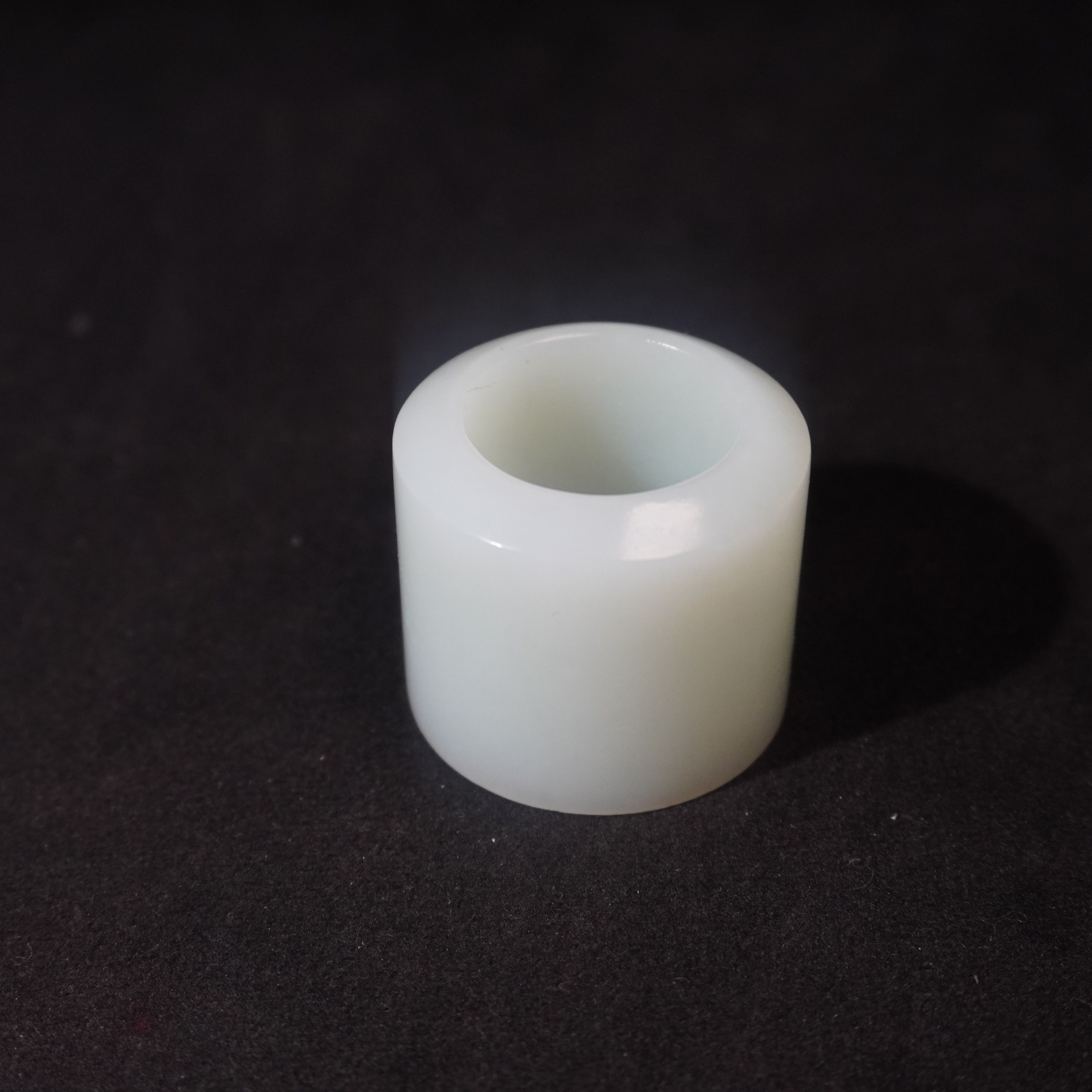 7SE16  清  和田玉素面扳指