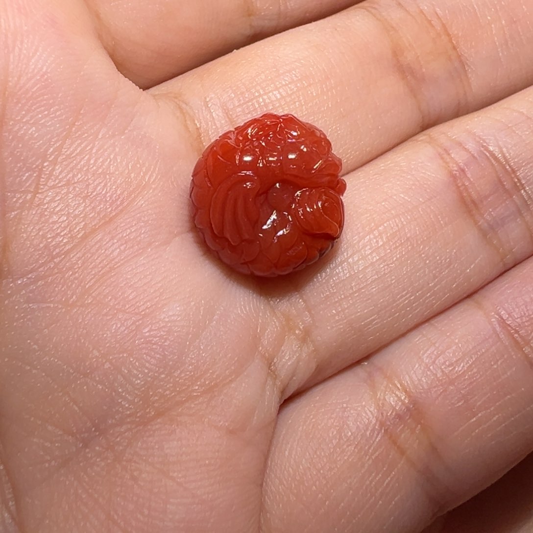 南红玛瑙珠宝奇石未镶嵌龙扣13+