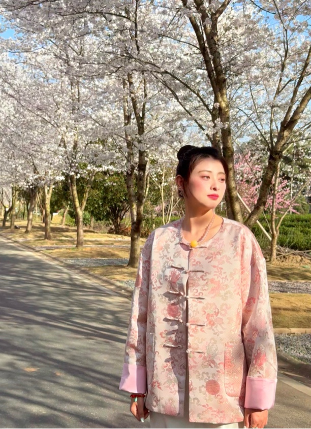婉莹手工 | 中式唐装 三多纹锦