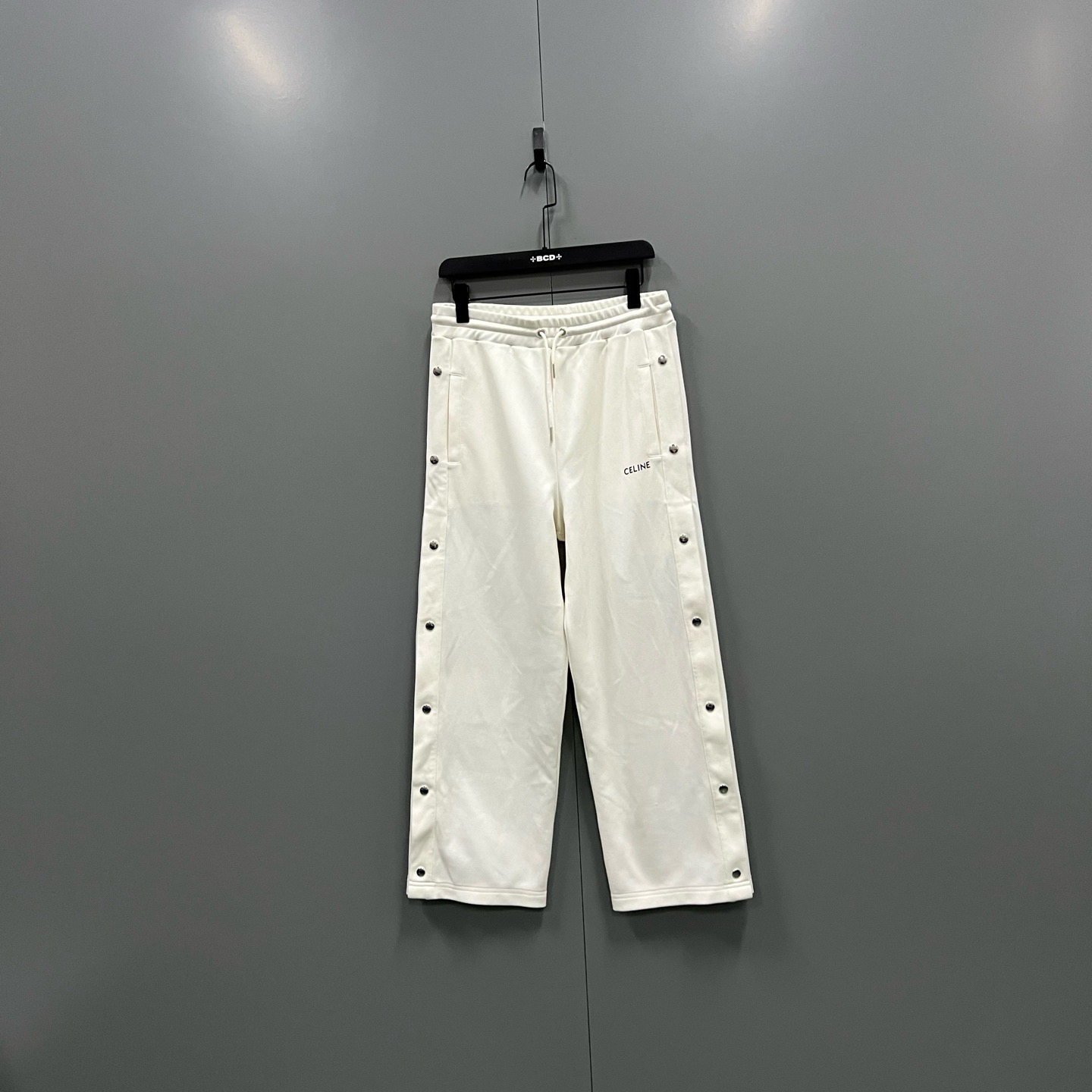 未使用 Celine/思琳 yy 米白色排扣直筒裤 S码 017773