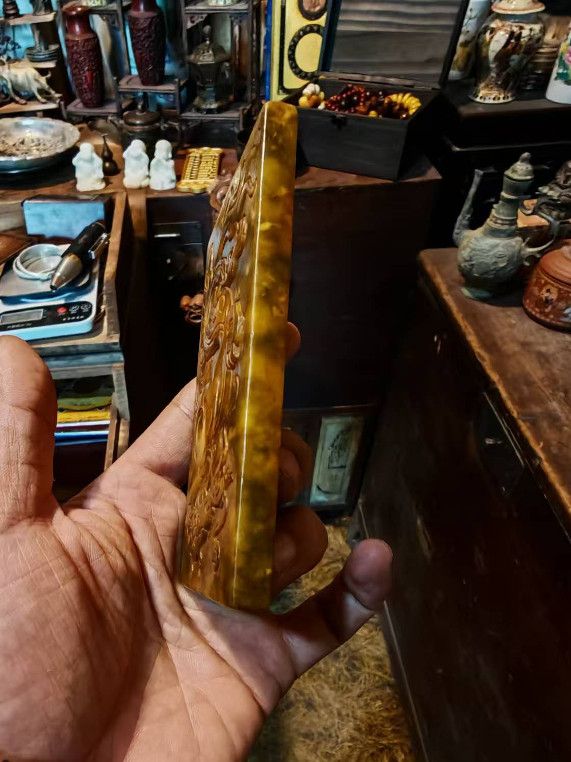 家居饰品  黄牌 流水摆件仿古工艺品