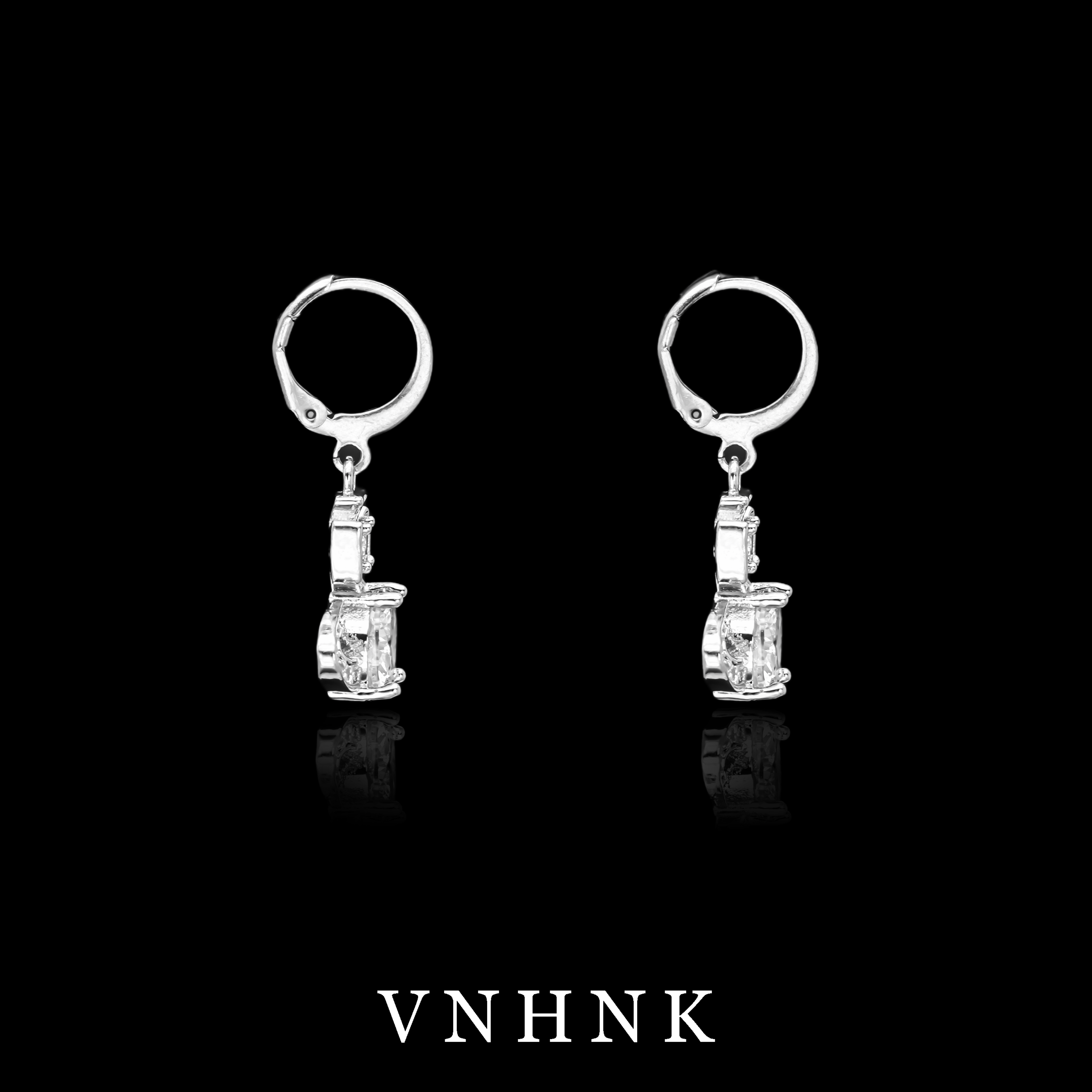 铜合金合成锆石耳饰 美可儿   E290   银色时尚气质耳环