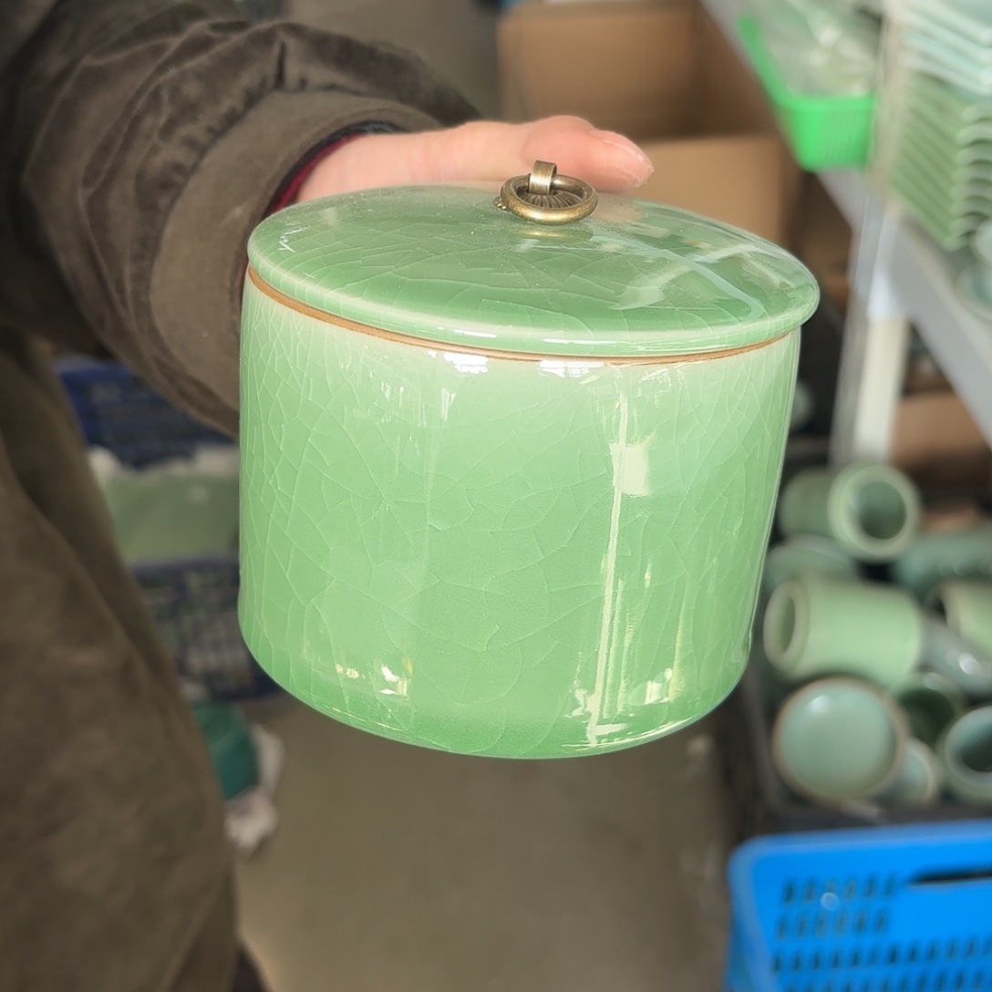 龙泉云间青瓷小米茶器