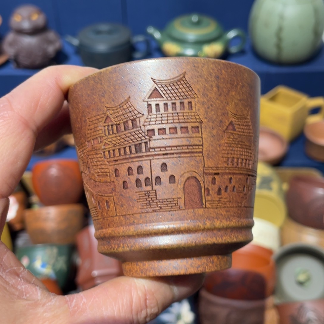 原矿紫砂手工主人杯