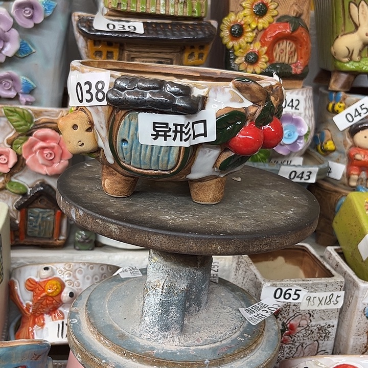 粗陶材质多肉花盆