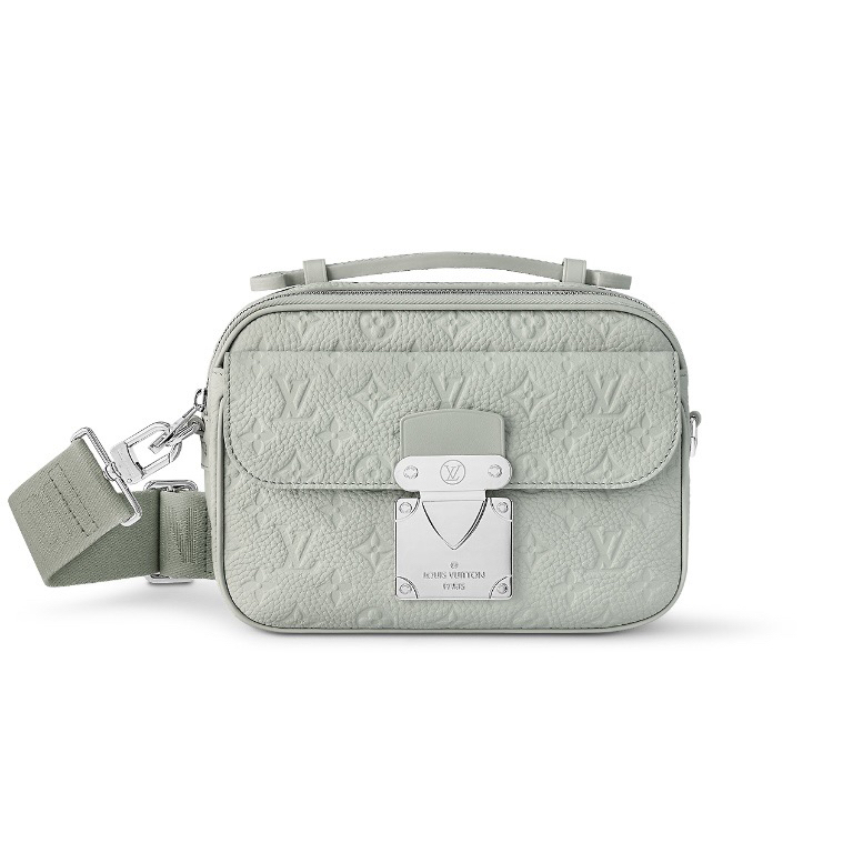 99新 LouisVuitton/路易威登 LV S-Lock芯片款矿物灰单肩包G076