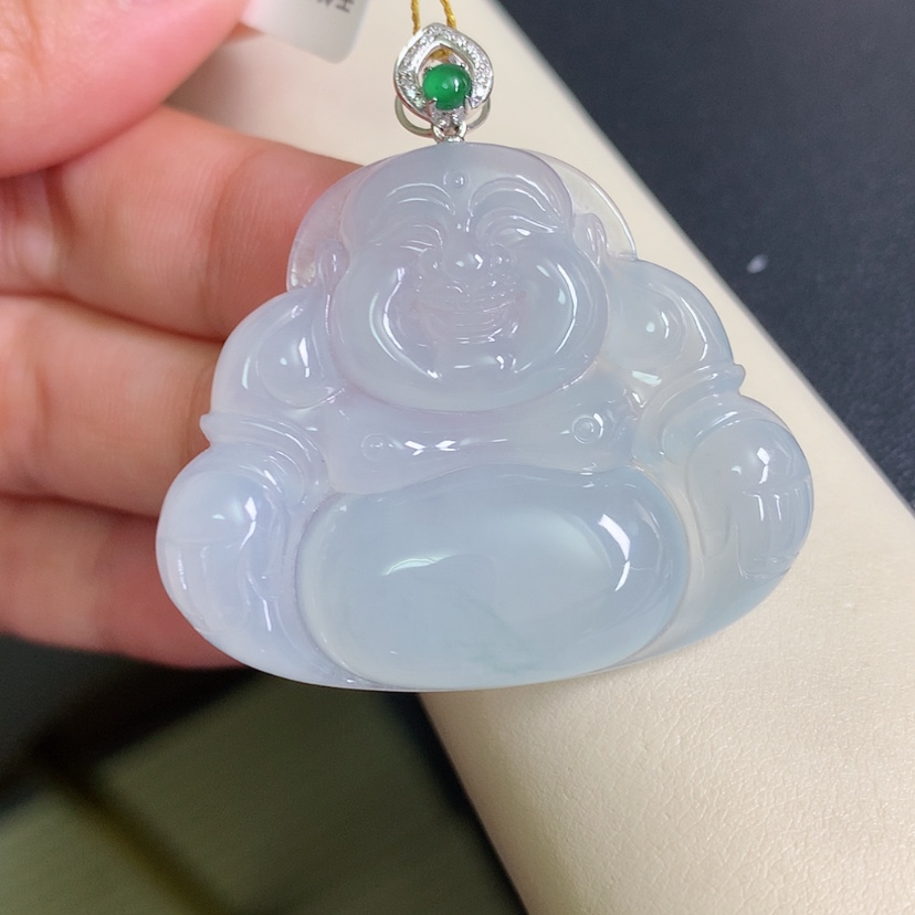 【闪购商品】翡翠颈饰18K金镶嵌佛公