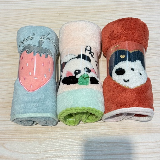 刷单福利款珊瑚绒毛巾吸水不掉毛柔软亲肤速干 35×75cm3条装