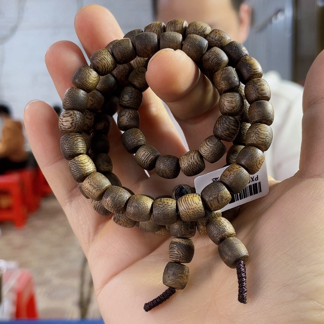 沉香手串棋楠香霸鼓珠长串0.7/17克多样性发一