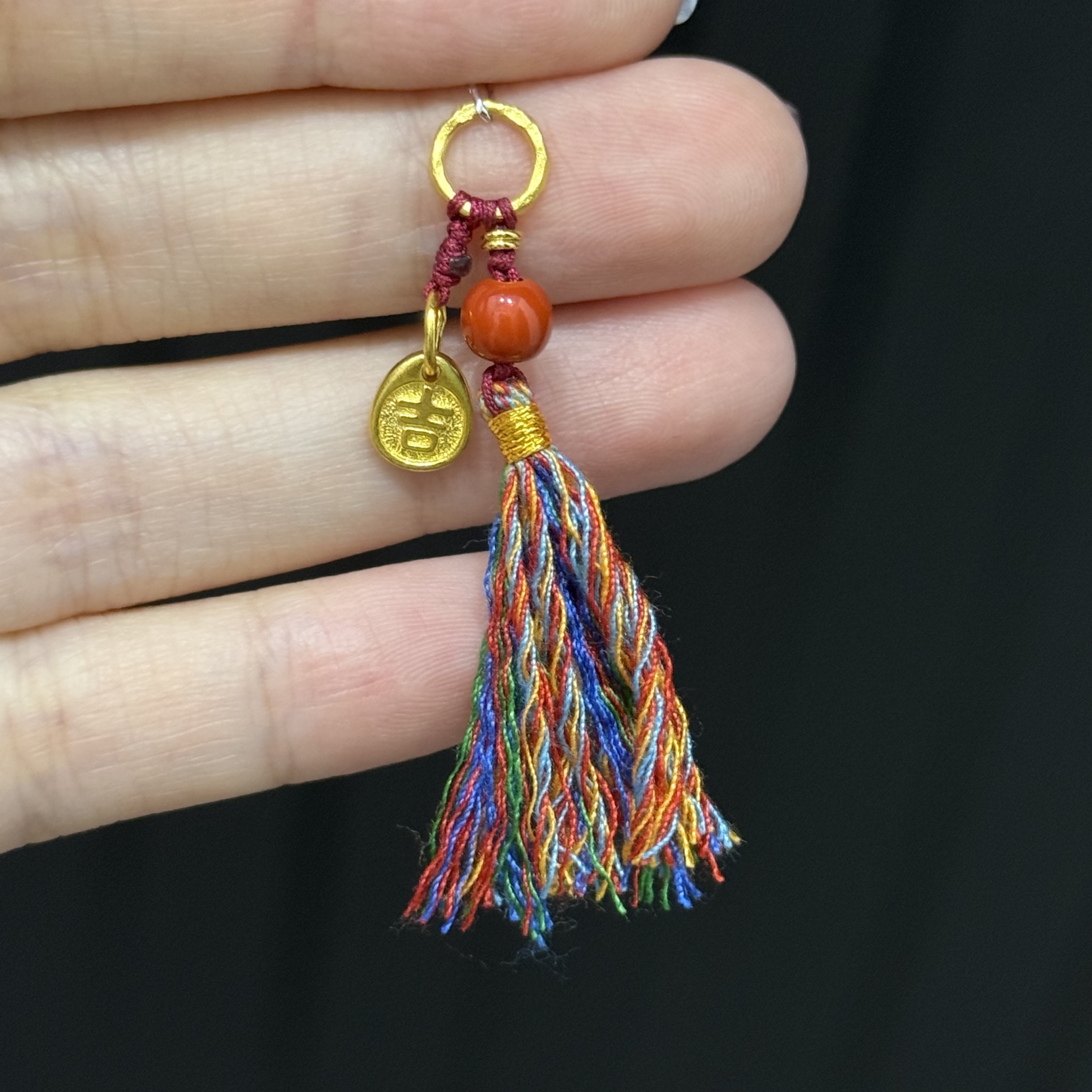 吉牌彩绳配件 足金999