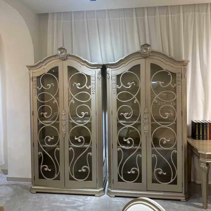 美式筑源酒柜实木雕花（尺寸可订制）