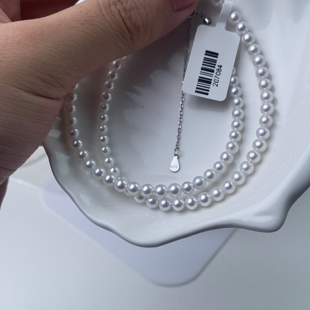 雯***子手链银S925镶嵌淡水珍珠207084