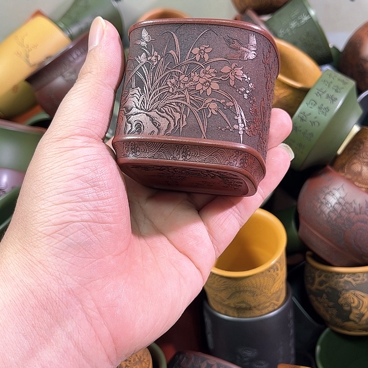 茶杯紫砂全手工紫砂主人杯