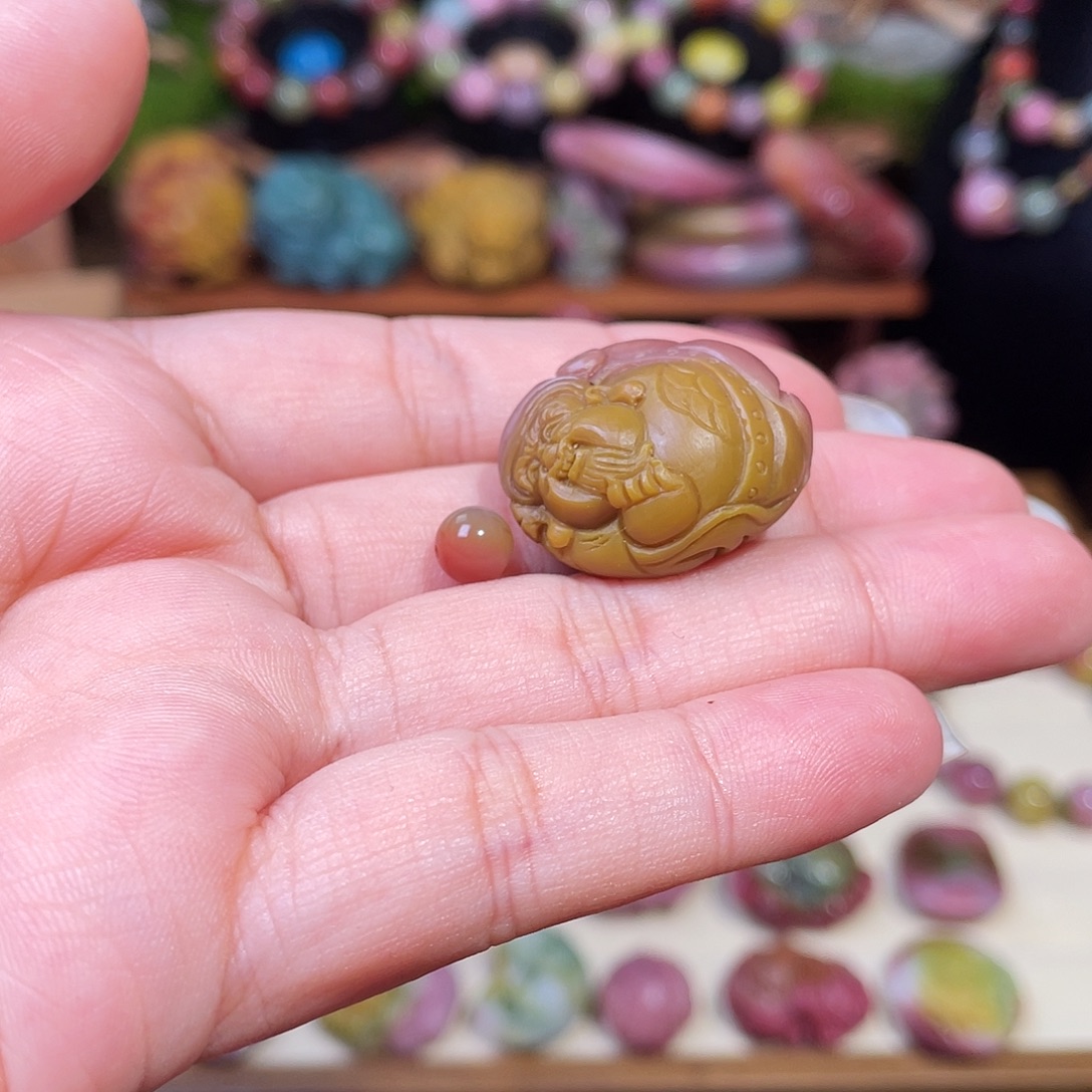 花****玛瑙/玉髓未镶嵌珠宝半成品盐源玛瑙苏工福利财爷