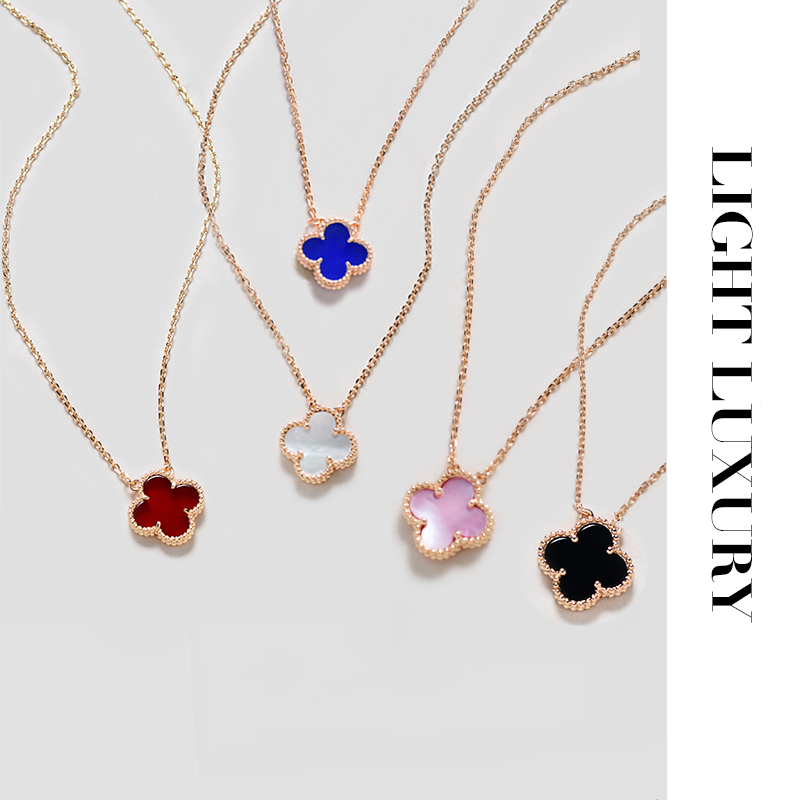 合金项链  【V金工艺】  四叶草项链 气质 锁骨链女