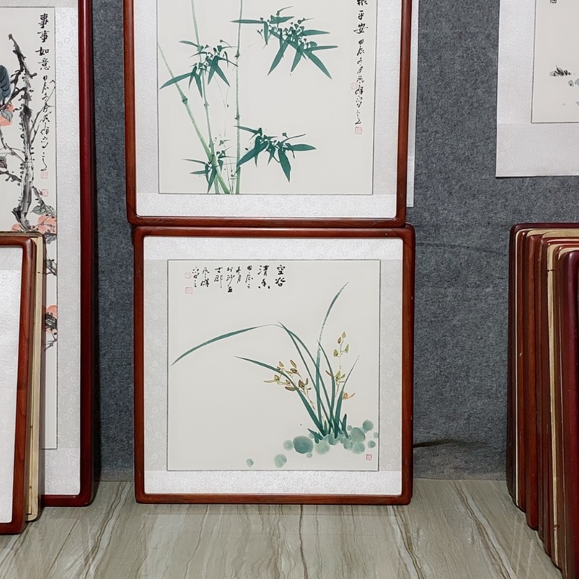 【闪购商品】国画书画作品带框65×65厘米