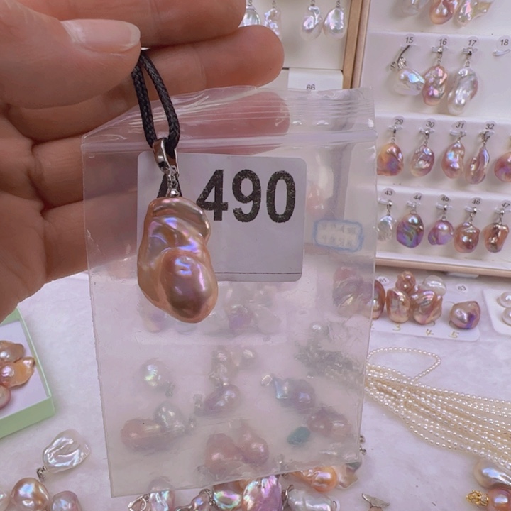 淡水珍珠银S925镶嵌颈饰