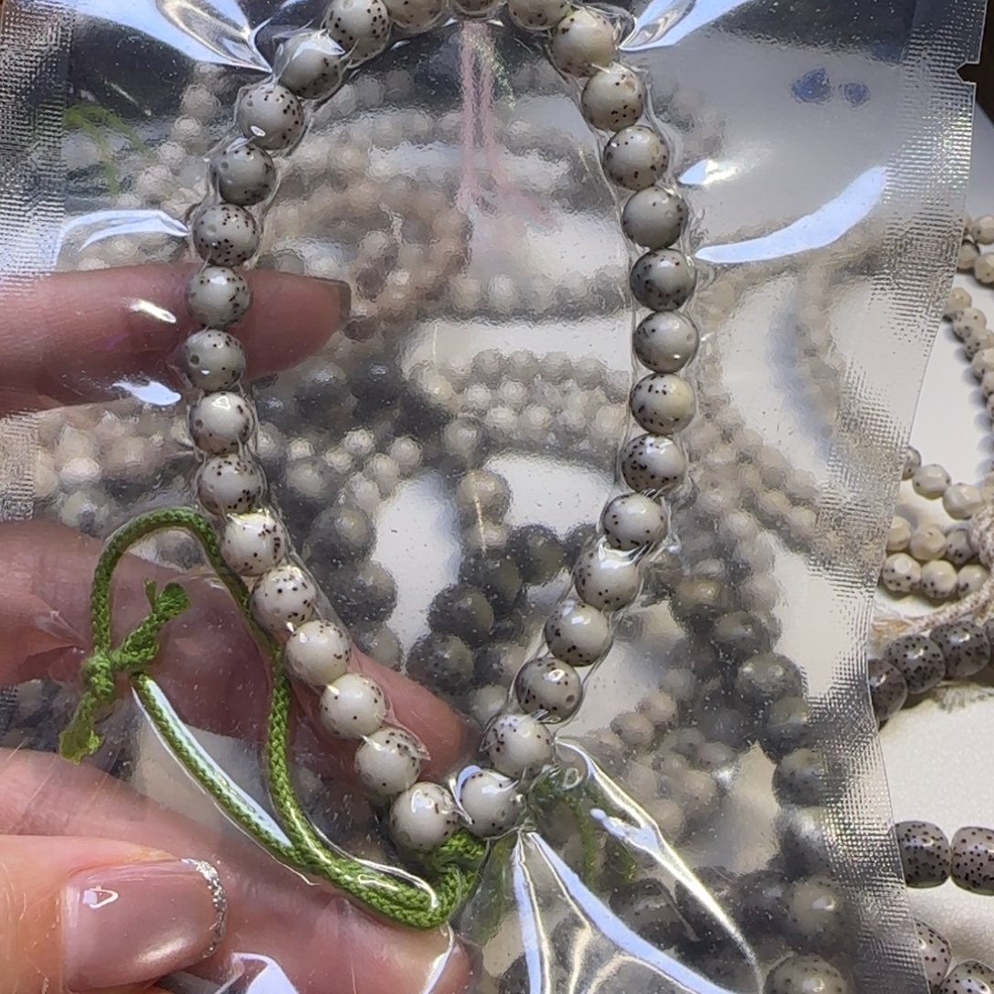 星月菩提手串石玉龙蛋卡7圆珠手持可以自选