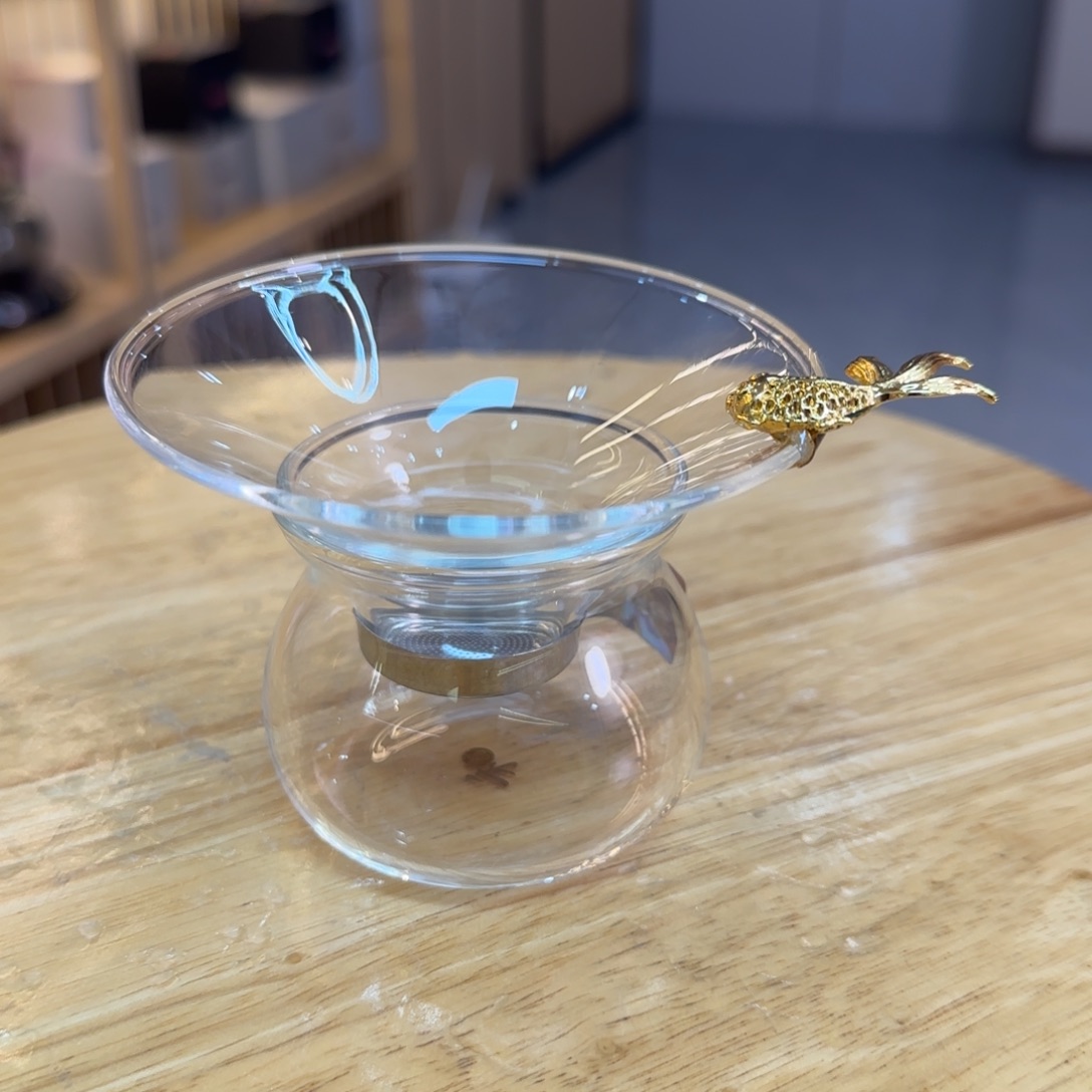 玉***木手工艺品玻璃禾器金鱼茶漏不锈钢