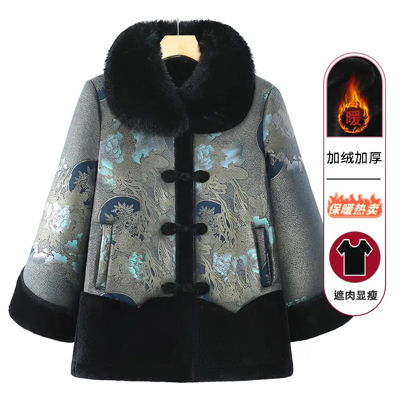 奶奶装冬装棉衣老年人棉袄女老太太衣服老人秋装棉服妈妈冬季外套