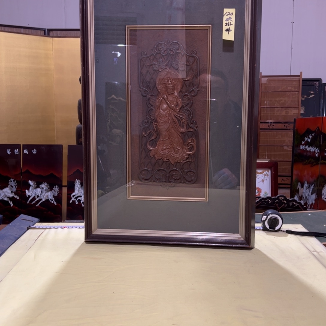 绘画先***铺屏风框画茶空间设计