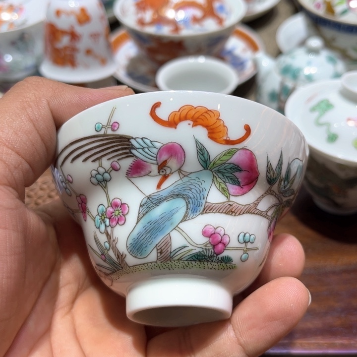 纯手绘精品盖碗杯