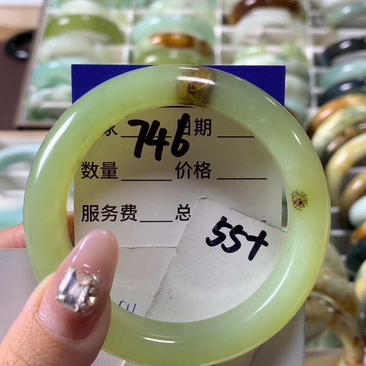 蛇纹石玉手镯未镶嵌746