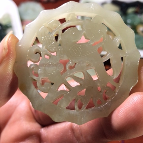 未镶嵌手链和田玉（糖玉）厚**福