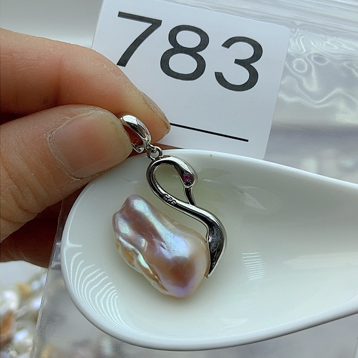 淡水珍珠颈饰银S925镶嵌