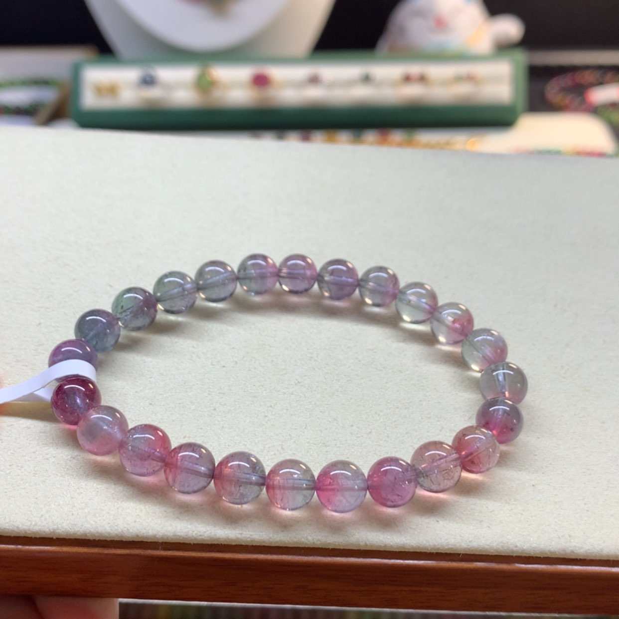 【闪购商品】碧玺手串未镶嵌西瓜7.6mm