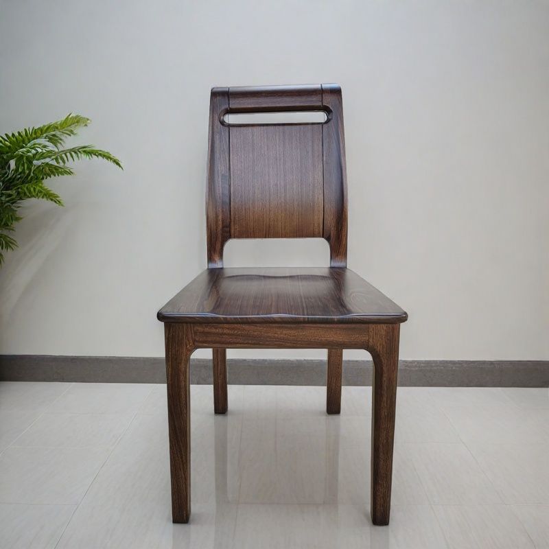 全实木椅子靠背椅乌金木餐椅家用简约现代凳子餐厅吃饭餐桌椅组合