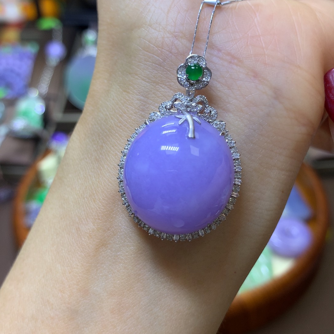 【闪购商品】翡翠颈饰18K金镶嵌翡翠