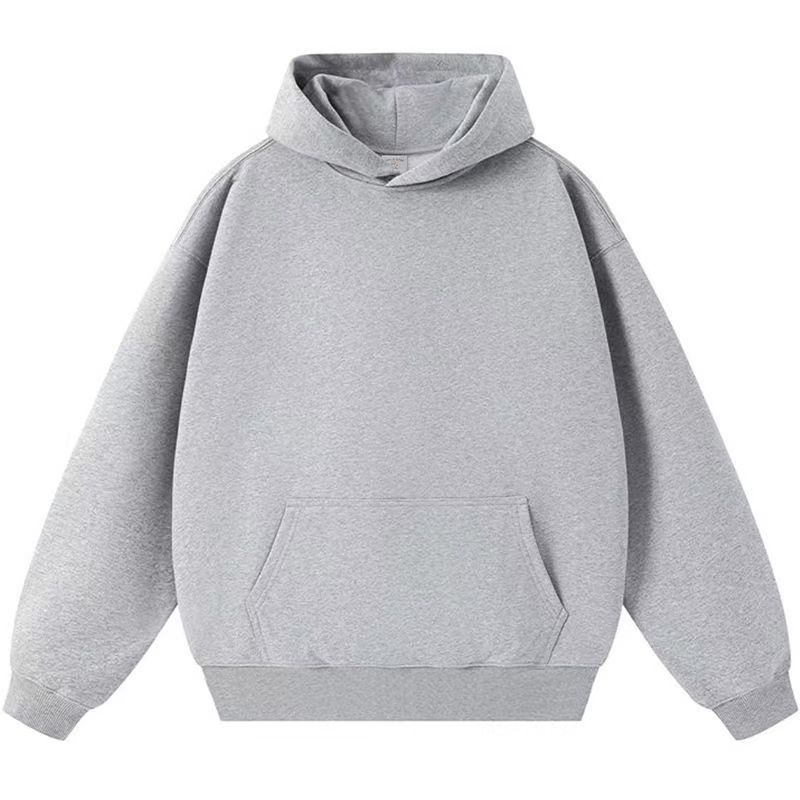 无帽绳连帽套头卫衣潮牌宽松帽衫-75