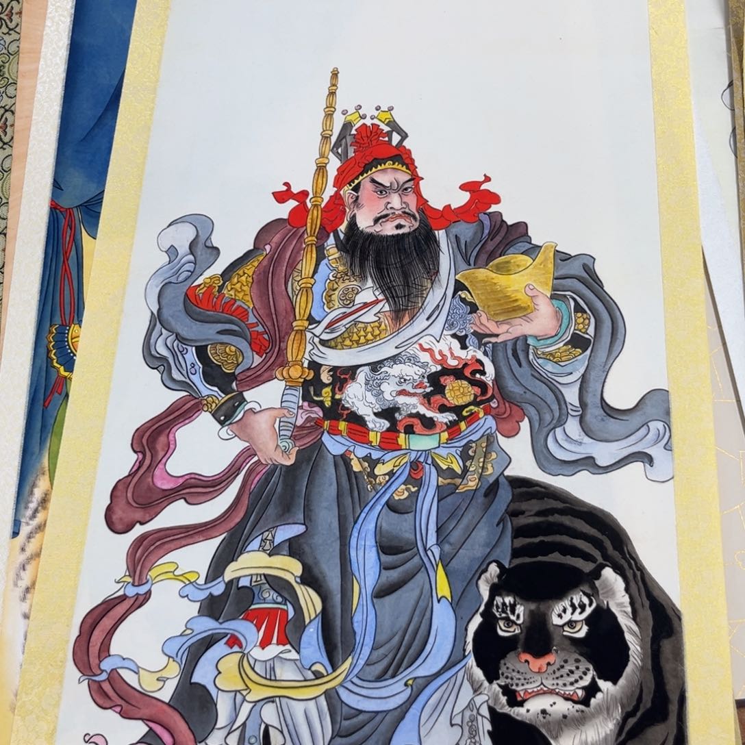 夜***星国画赵公明带框111