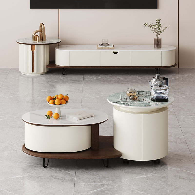 茶几最新款2025高端胡桃木茶台小户型客厅实木功夫茶几泡茶一体