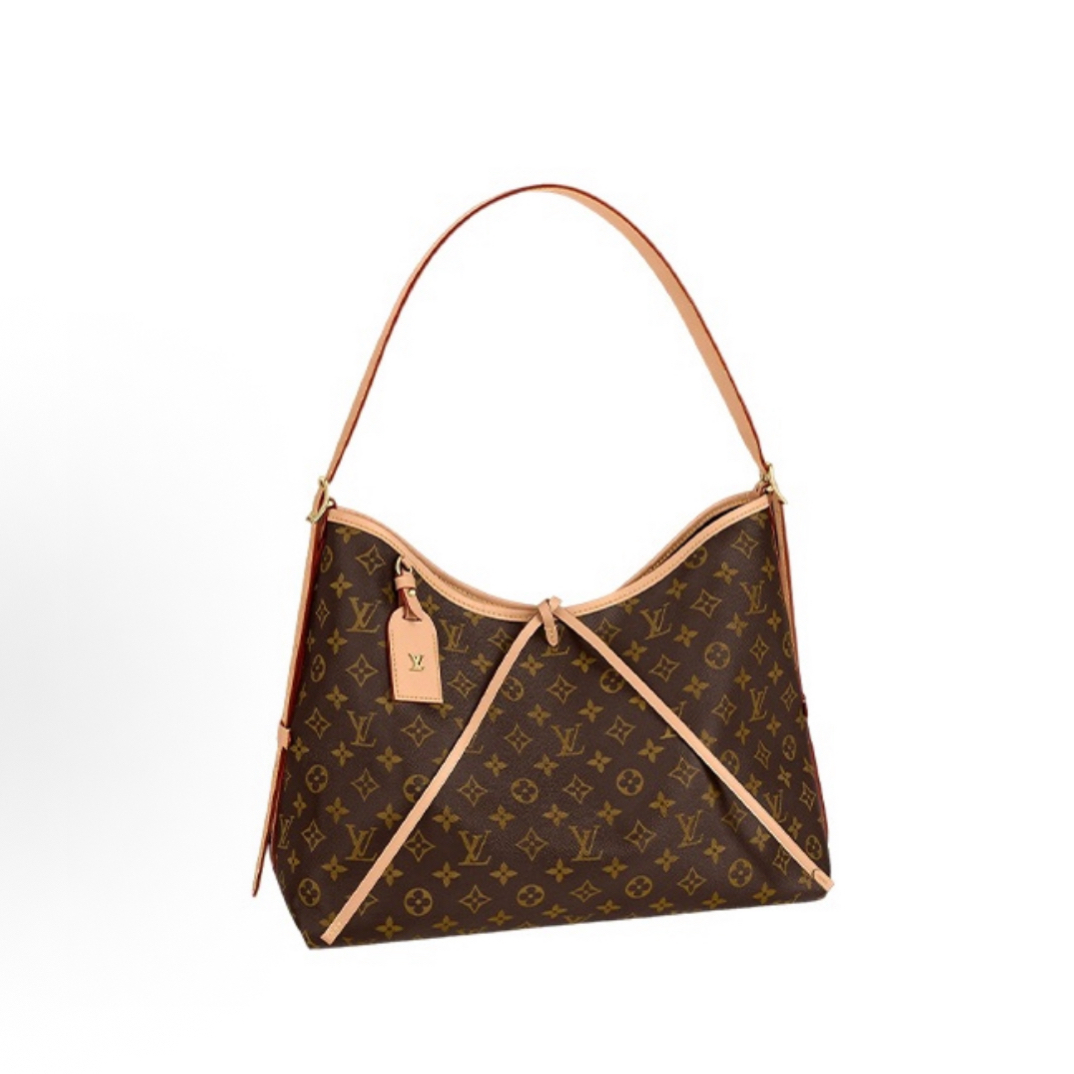 99新 LouisVuitton/路易威登 LV Carryall 经典老花 托特包中号