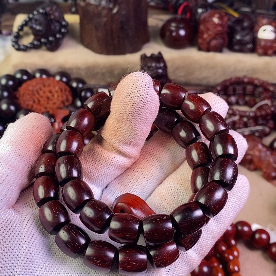 小叶紫檀手串/手链且**吟11✖️36直切手持