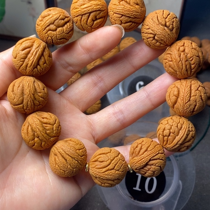 手串文玩核桃秦岭野生龙纹桃核23