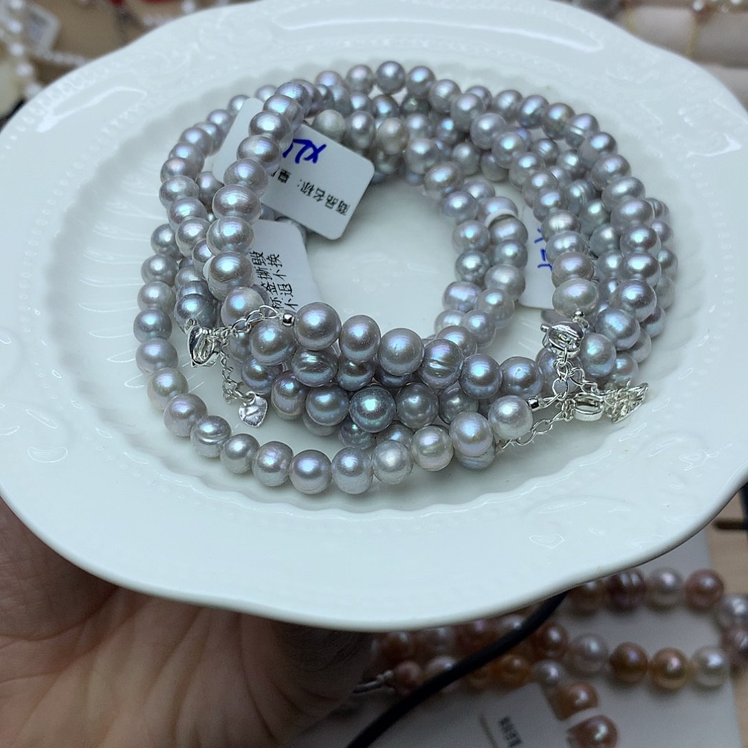 淡水珍珠6-7未镶嵌x2项链