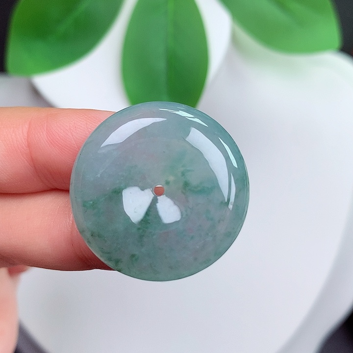 颈饰未镶嵌翡翠平安扣 26.1x6.5mm