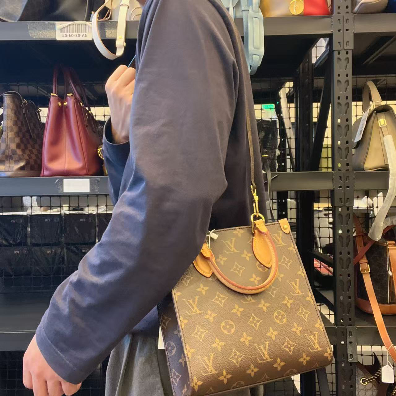95新 LouisVuitton/路易威登 【涛】07 0484老花手提斜挎包