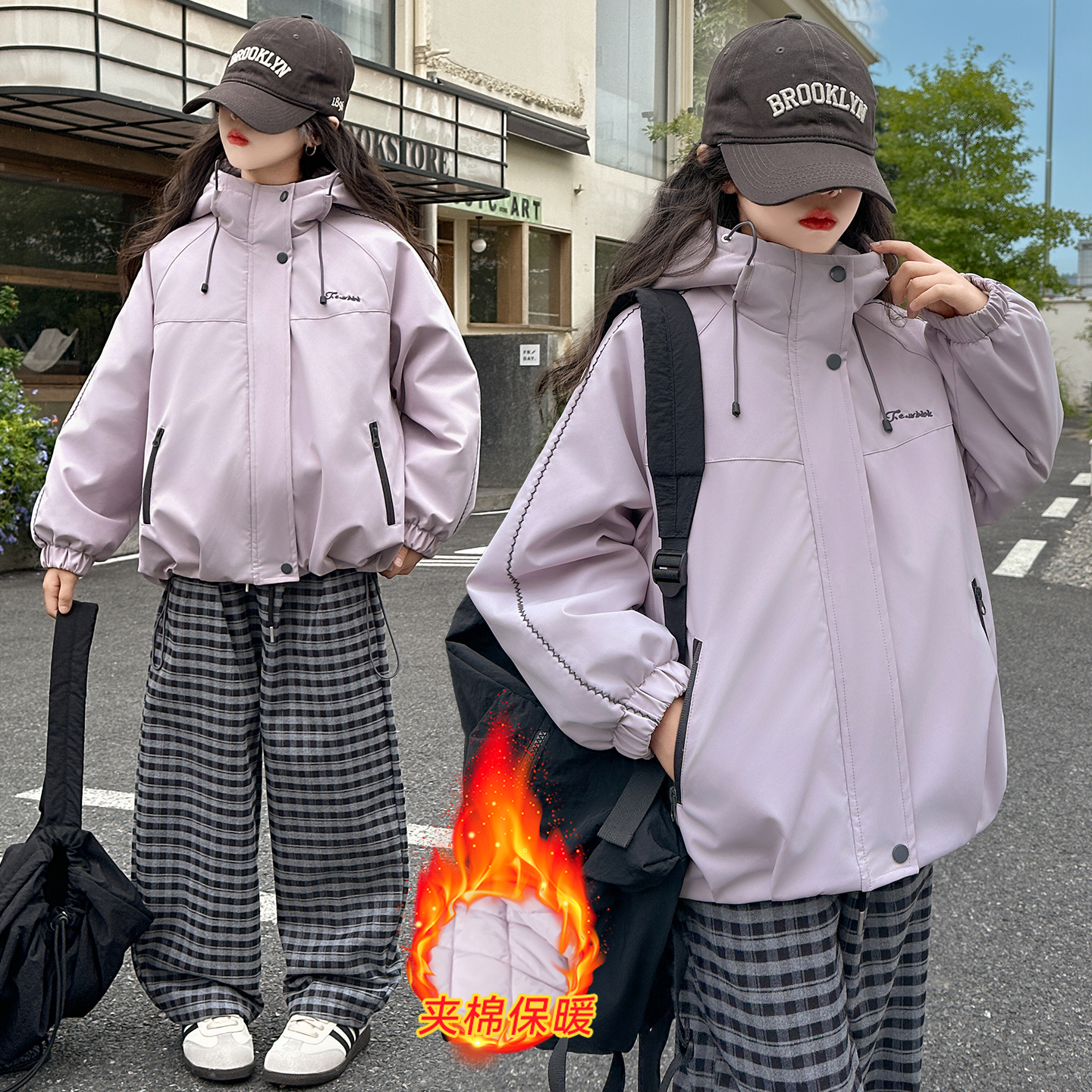 （冬款外套）女童冬款外套加棉加厚2025新款网红中大童儿童装