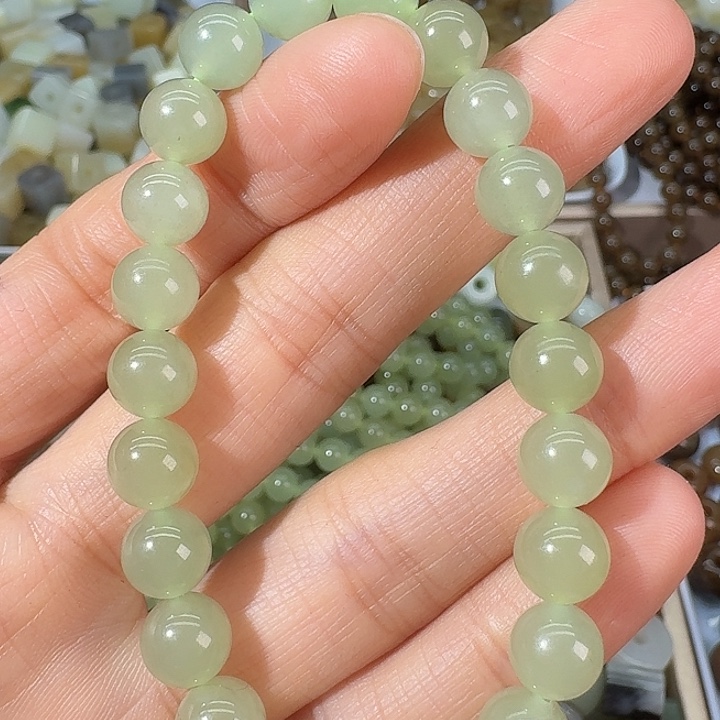 和田玉未镶嵌手链8mm