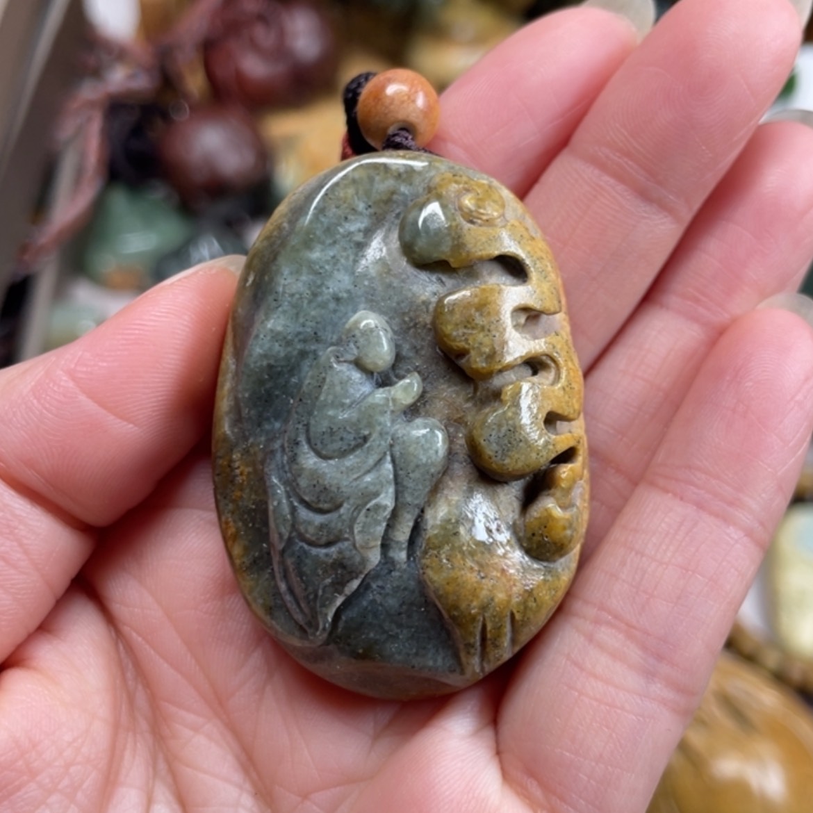 【闪购商品】岫岩河磨玉（透闪石质玉）挂件未镶嵌