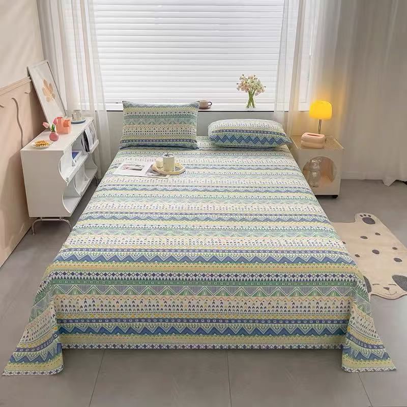 纯棉粗布床单-【米兰】尺寸2.3*2.5米山东正宗老粗布面料